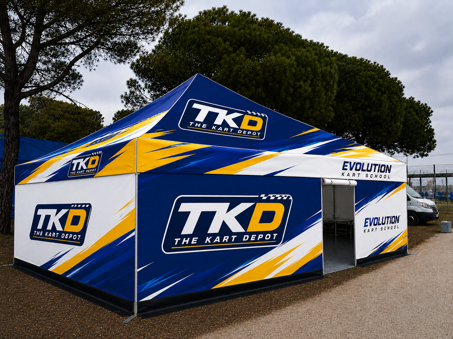 The Kart Depot and Evolution event tent